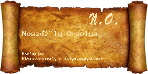 Noszály Orsolya névjegykártya